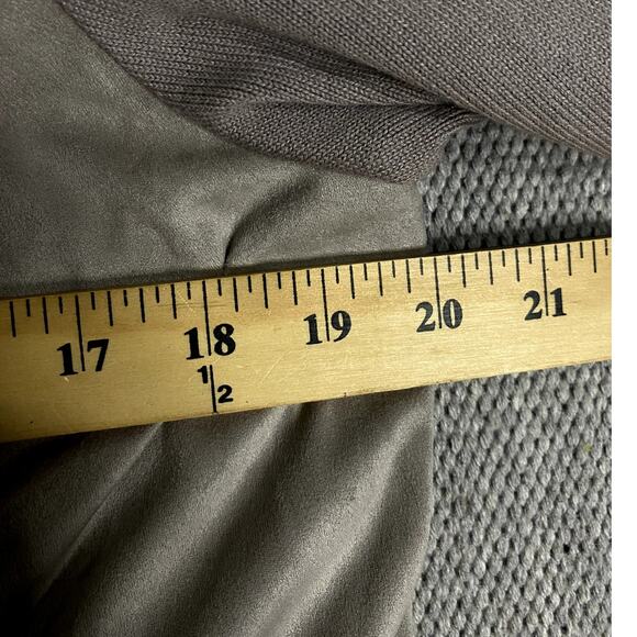 Vtg H by Halston Jacket Womens 12 Gray Two Tone Soft Pile Thermal Knit Sleeves - Picture 12 of 14